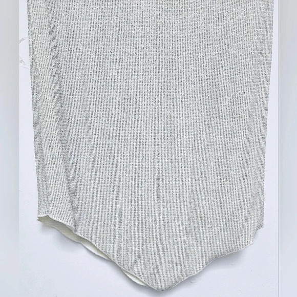 Wet Seal y2k Ivory Glitter Retro Stretchy Cowl Preppy knee length dress Sz M - Picture 4 of 11